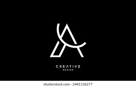 AT, TA, Abstract Letters Logo Monogram