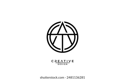 AT, TA, Abstract Letters Logo Monogram