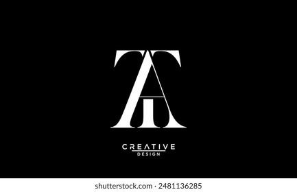 AT, TA, Abstract Letters Logo Monogram
