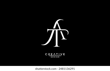 AT, TA, Abstract Letters Logo Monogram