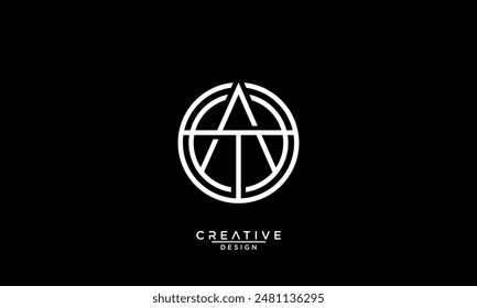 AT, TA, Abstract Letters Logo Monogram