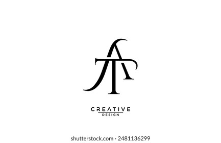 AT, TA, Abstract Letters Logo Monogram