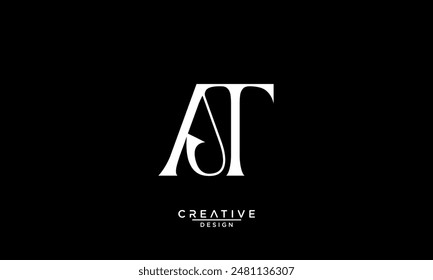 AT, TA, Abstract Letters Logo Monogram