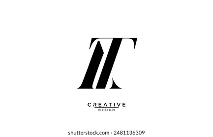 AT, TA, Abstract Letters Logo Monogram