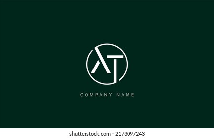 AT, TA Alphabet Letters Logo Monogram