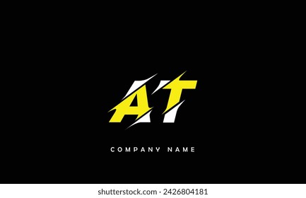 AT, TA Alphabets Letters Logo Monogram