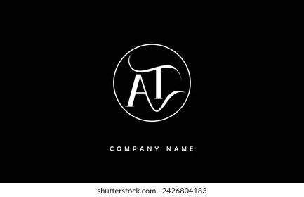 AT, TA Alphabets Letters Logo Monogram