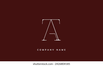 AT, TA Alphabets Letters Logo Monogram