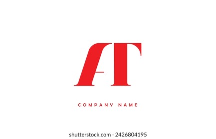 AT, TA Alphabets Letters Logo Monogram
