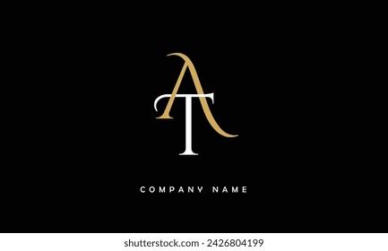 AT, TA Alphabets Letters Logo Monogram