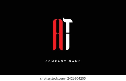 AT, TA Alphabets Letters Logo Monogram