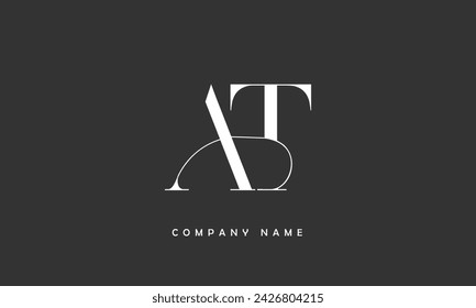 AT, TA Alphabets Letters Logo Monogram