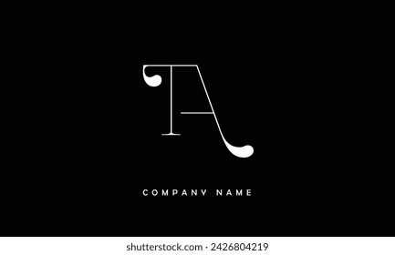 AT, TA Alphabets Letters Logo Monogram