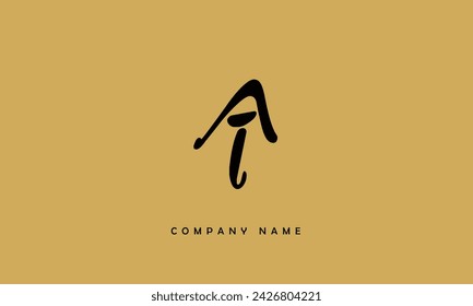 AT, TA Alphabets Letters Logo Monogram