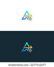 AT, TA Letter Logo Design. Creative Modern A T, T A Letters icon vector Illustration.