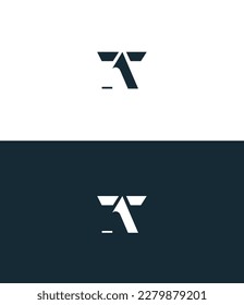 AT, TA Letter Logo Design. Creative Modern A T, T A Letters icon vector Illustration.