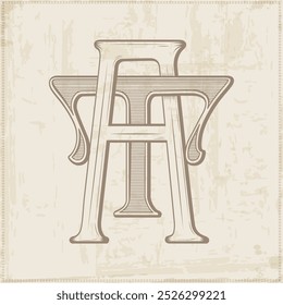 AT, TA, logo AT, Letter  AT , vector, logo, Wedding Monogram Initials, Wedding Logo,Wedding Monogram, Logo Design , Monogram Vintage