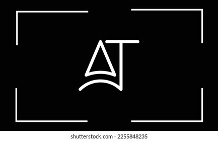 AT, TA, A, T, Abstrakte Buchstaben Logo-Monogramm