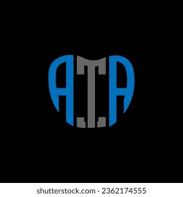 ATA letter logo creative design. ATA unique design.

