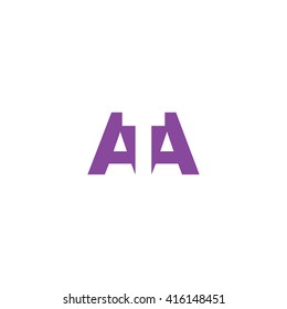 ATA Logo. Vector Graphic Branding Letter Element. White Background