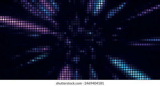 Hintergrund der Datentechnologie. Abstrakter Hintergrund. Verbinden von Punkten und Linien auf dunklem Hintergrund. 3D-Rendering