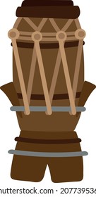 Atabaque capoeira drum music instrument. vector icon