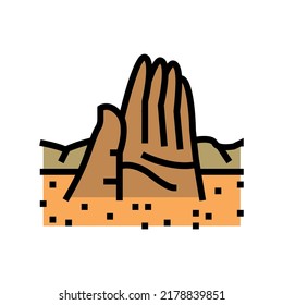 atacama desert color icon vector. atacama desert sign. isolated symbol illustration