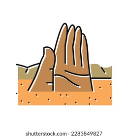 atacama desert color icon vector. atacama desert sign. isolated symbol illustration