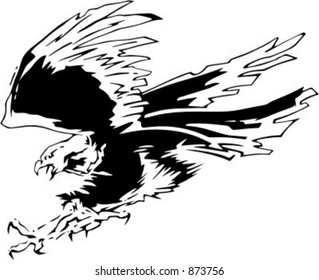 Atacking Eagle - vehicle graphic. Ready for vinyl cutting. Check my portfolio for many more images.