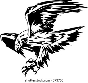 Atacking Eagle - vehicle graphic. Ready for vinyl cutting. Check my portfolio for many more images.