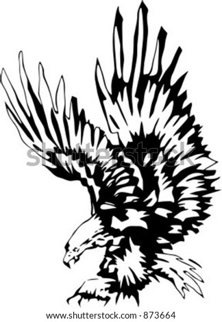 Atacking Eagle - vehicle graphic. Ready for vinyl cutting. Check my portfolio for many more images.