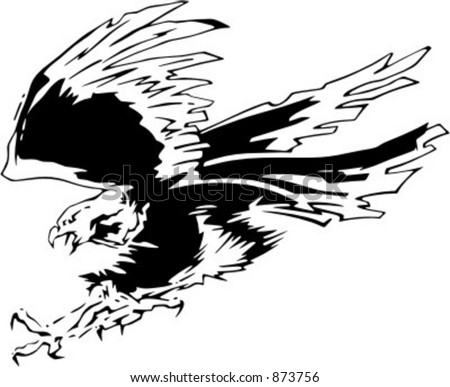 Atacking Eagle - vehicle graphic. Ready for vinyl cutting. Check my portfolio for many more images.