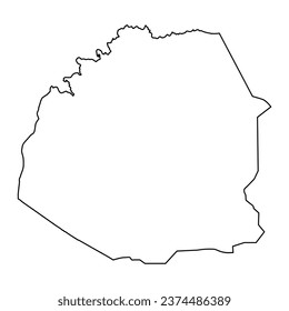 Atakora department map, administrative division of Benin.