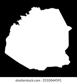 Atakora department map, administrative division of Benin.
