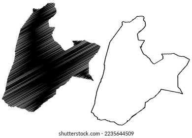 Atarjea municipality (Free and Sovereign State of Guanajuato, Mexico, United Mexican States) map vector illustration, scribble sketch Atarjea map
