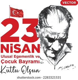 Ataturk's gift, Turkish children's day. 23rd April. children's day