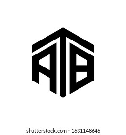 ATB Letter Logo Design polygon Monogram Icon Vector Template