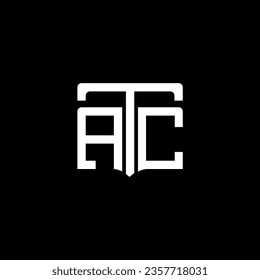 ATC abstract monogram logo design. ATC monogram, minimalist, triangle, hexagon, unique modern flat abstract logo design
