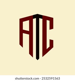 ATC creative minimalist letter logo. ATC unique vector initials alphabet letter logo design
