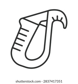 ATC Pilot belay device, icon in line design. ATC Pilot, belay device, assisted braking on white background vector. Editable stroke icon.