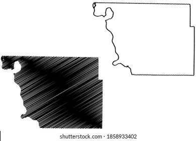 Atchison County, Missouri (U.S. county, United States of America, USA, U.S., US) map vector illustration, scribble sketch Atchison map