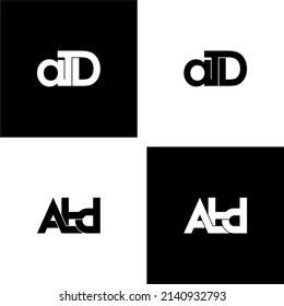 atd initial letter monogram logo design set