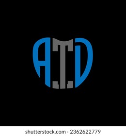 ATD letter logo creative design. ATD unique design.
