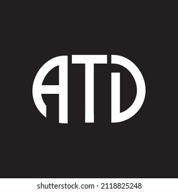 ATD letter logo design on black background. ATD 
creative initials letter logo concept.  
