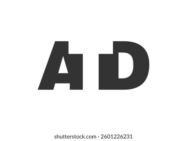 ATD logo design. Initial letter A T D bold font style for tech startups, consulting, corporate branding. Creative company name, headlines typography identity, trendy logotype. Vector illustration.