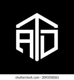 ATD Unique abstract geometric vector logo design.