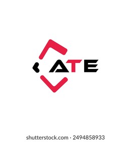 Logo de letra minimalista creativa de ATE. ATE iniciales de Vector únicas letras del alfabeto diseño del logotipo
