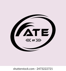 Diseño del logotipo de la letra ATE. ATE Logo monograma simple y moderno. Diseño de Vector de Alfabeto Abstractas ATE.