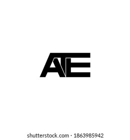 ATE letter original monogram logo design