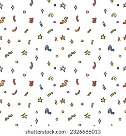 ate seamless pattern with colorful confrtti